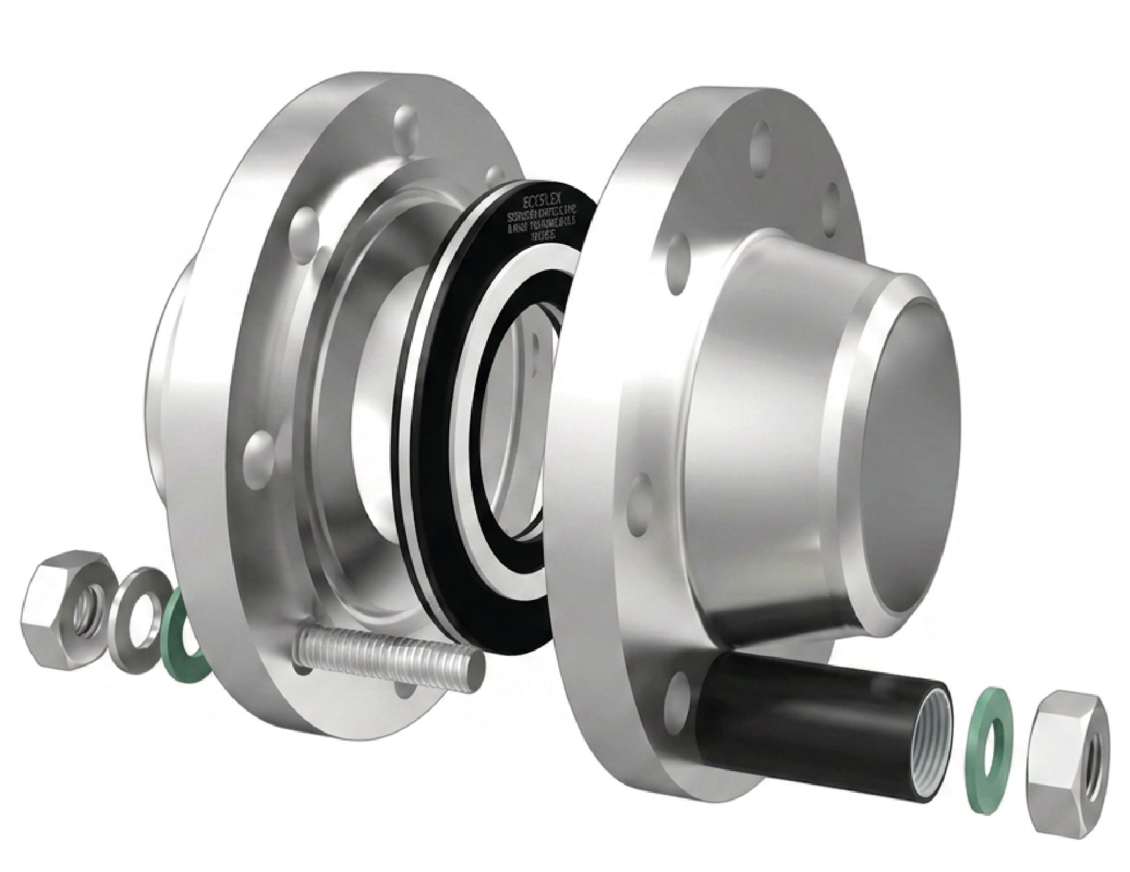Montaje de kit de aislamiento dielectrico para bridas ECOFLEX C