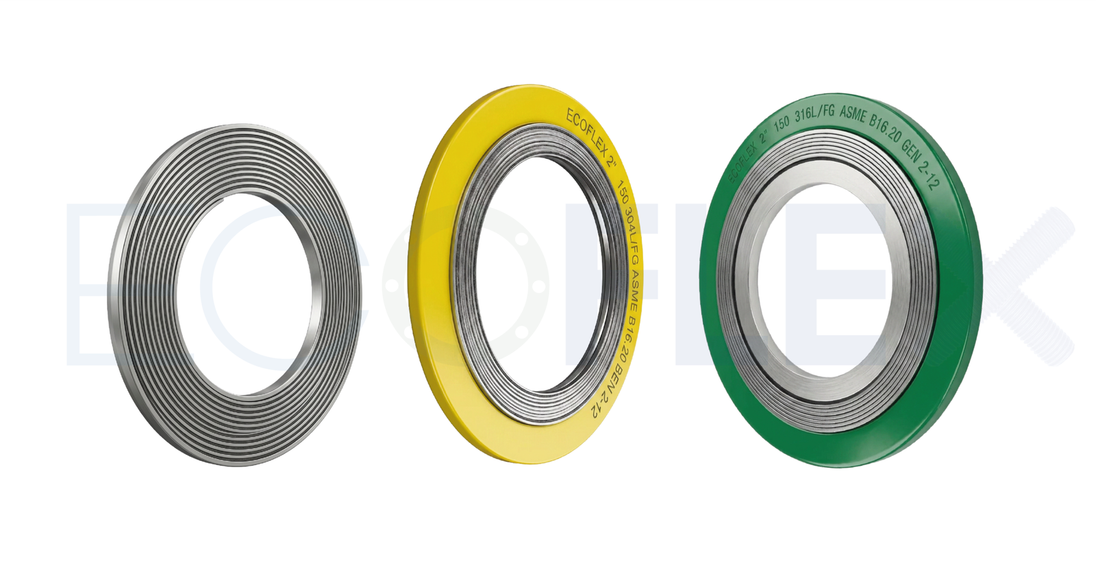 Empaques espirometalicos - Junta espirometalica- Junta de expansión metálica - Spiral Wound Gasket ECOFLEX